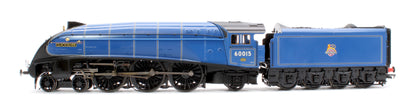 Black Label Class A4 Quicksilver Express BR Blue Unvalanced 4-6-2 No.60015 Steam Locomotive - DCC Sound & Smoke