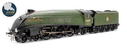 Black Label Class A4 Union of South Africa BR Green (Early Crest) Unvalanced 4-6-2 No.60009 Steam Locomotive - DCC Sound & Smoke