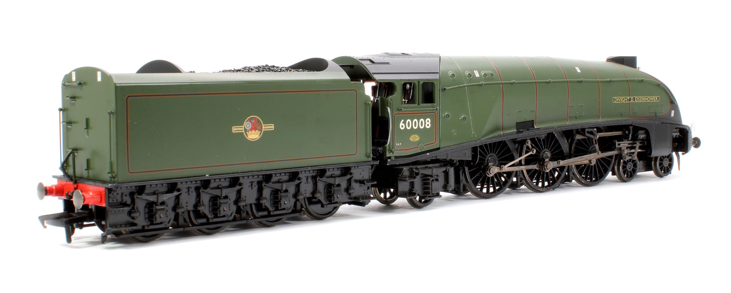 Black Label Class A4 Dwight D. Eisenhower BR Green (Late Crest) Unvalanced 4-6-2 No.60008 Steam Locomotive - DCC Sound & Smoke