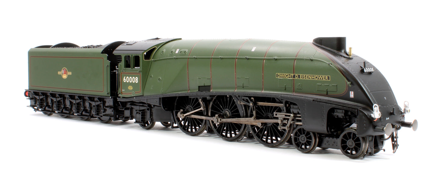 Black Label Class A4 Dwight D. Eisenhower BR Green (Late Crest) Unvalanced 4-6-2 No.60008 Steam Locomotive - DCC Sound & Smoke