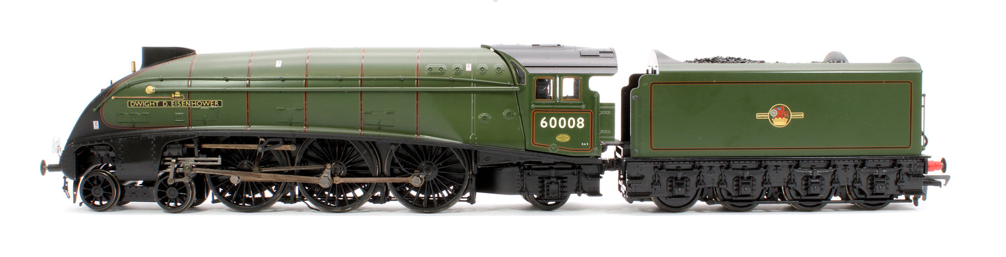 Black Label Class A4 Dwight D. Eisenhower BR Green (Late Crest) Unvalanced 4-6-2 No.60008 Steam Locomotive - DCC Sound & Smoke