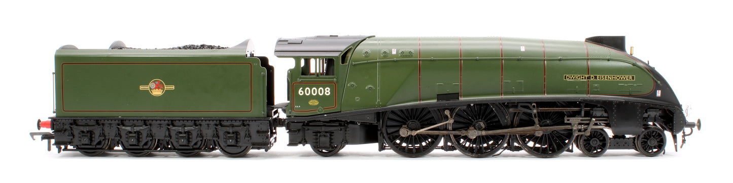 Black Label Class A4 Dwight D. Eisenhower BR Green (Late Crest) Unvalanced 4-6-2 No.60008 Steam Locomotive - DCC Sound & Smoke