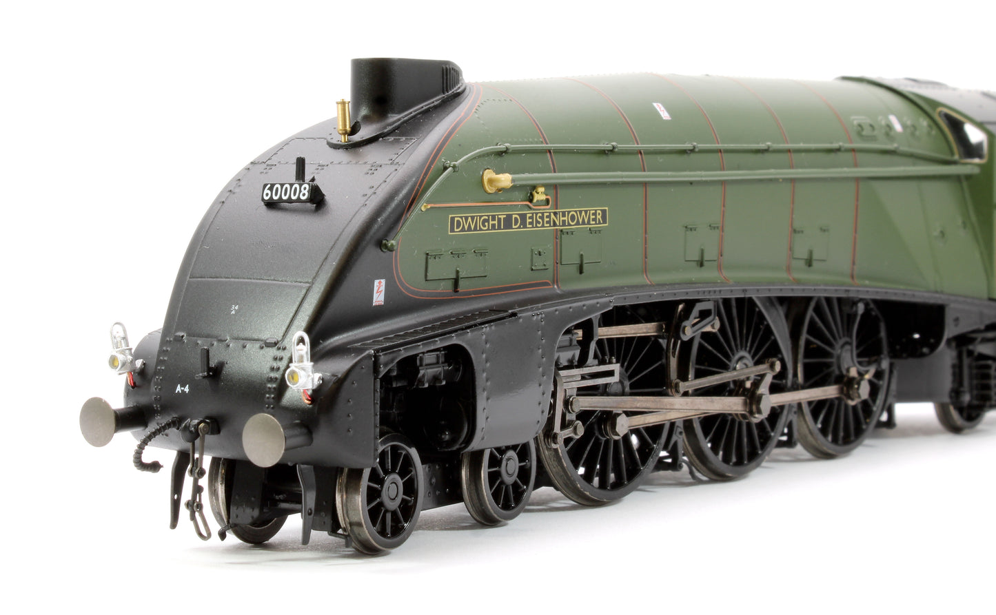 Black Label Class A4 Dwight D. Eisenhower BR Green (Late Crest) Unvalanced 4-6-2 No.60008 Steam Locomotive - DCC Sound & Smoke