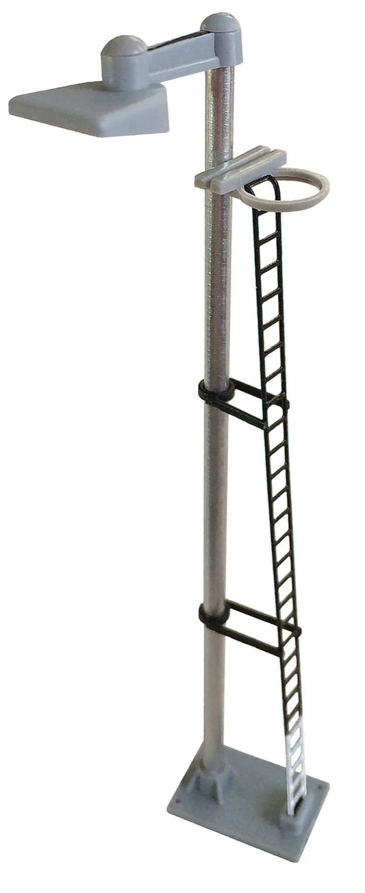 Dustpan Single Head Tall Yard Lamp (Black Ladder with White Base) White LED