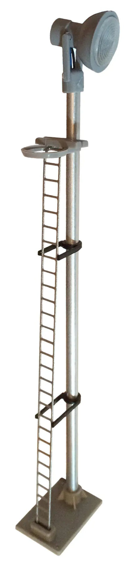 Single Spotlight Head Tall Yard Lamp (Silver Ladder) White LED