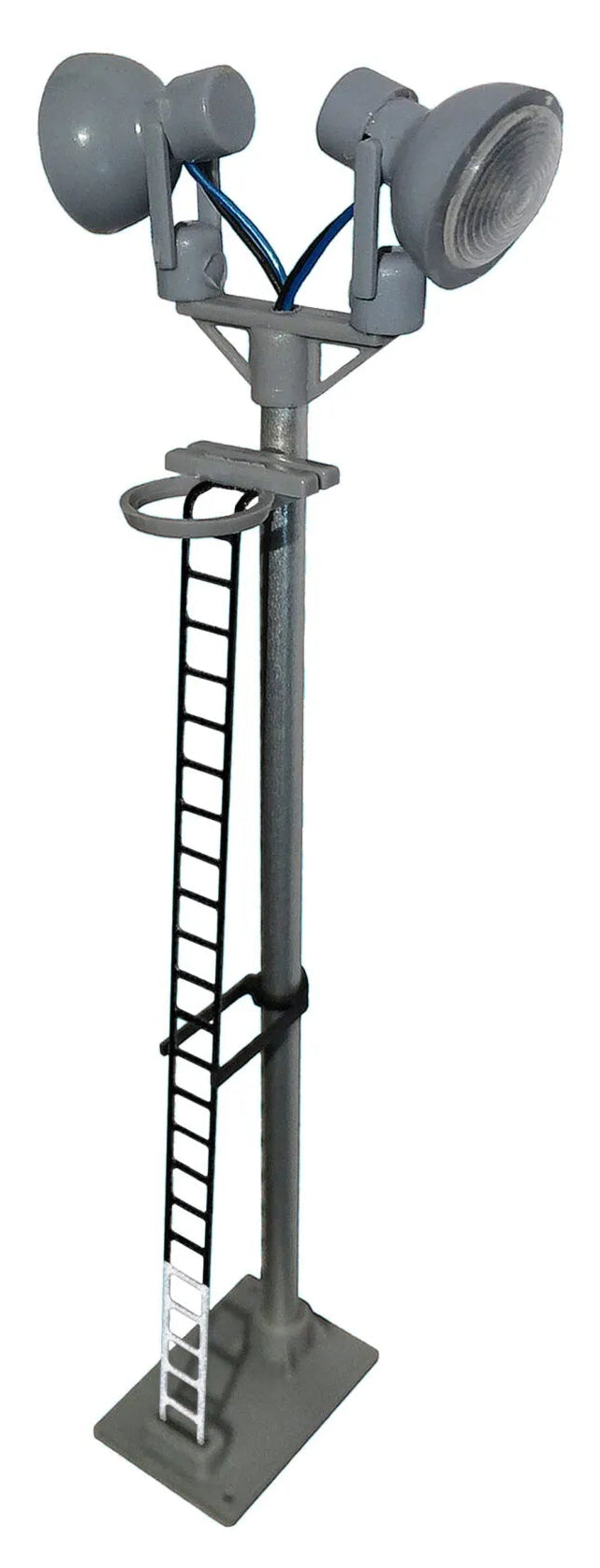 Twin Spotlight Head Short Lamp (Black Ladder with White Base) yellow LED