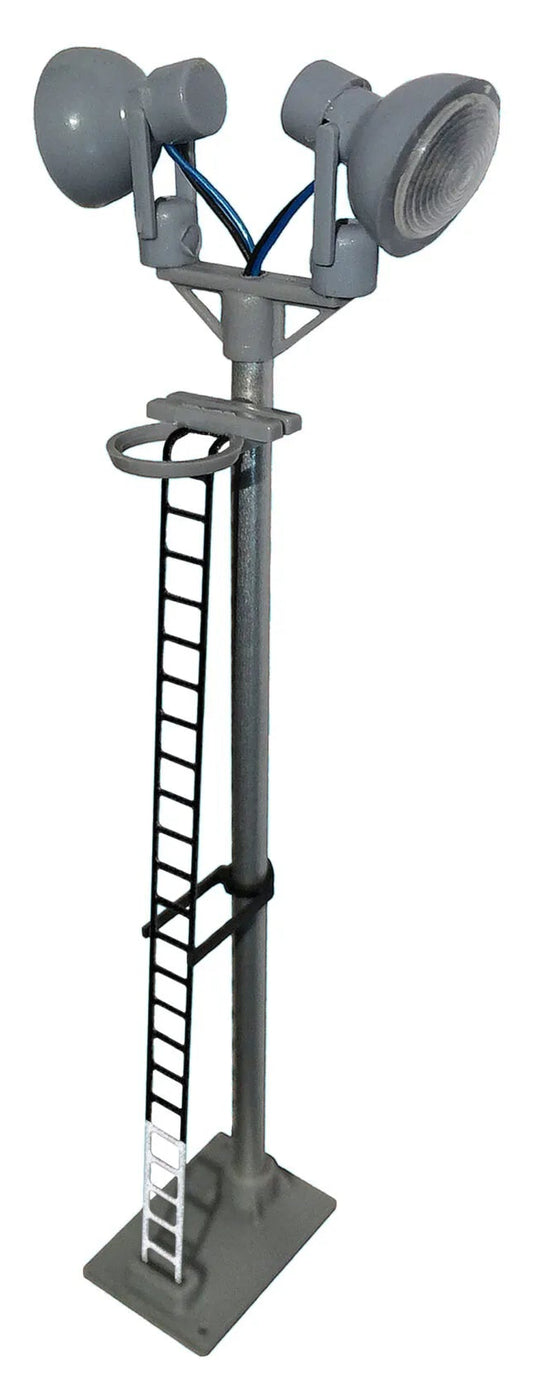 Twin Spotlight Head Short Lamp (Black Ladder with White Base) yellow LED