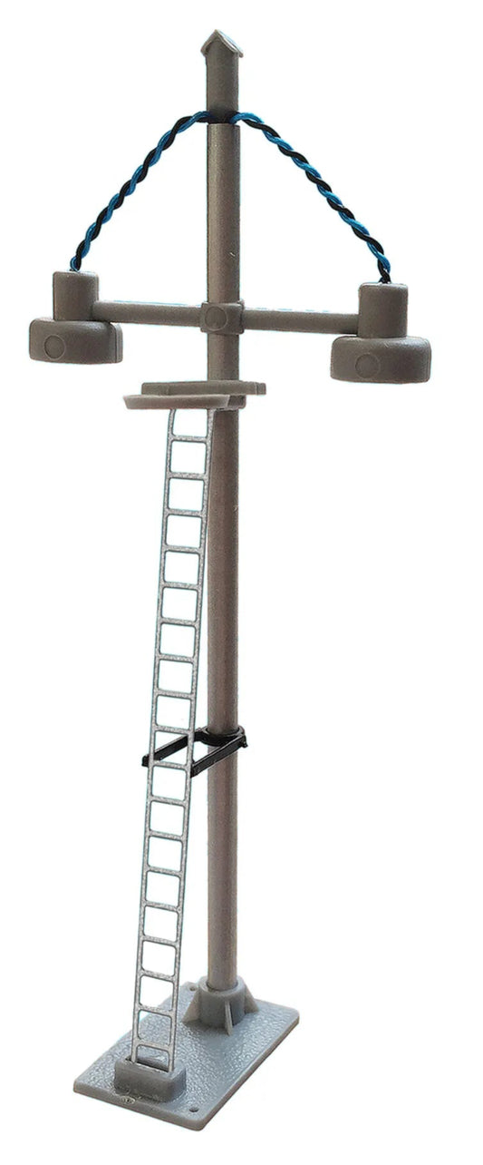 Double Bowl Head short Yard Lamp (Silver Ladder) Yellow LED