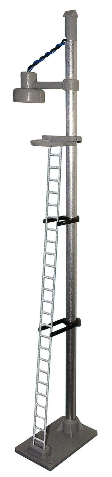 Single Bowl Head Tall Yard Lamp (Silver Ladder) Yellow LED