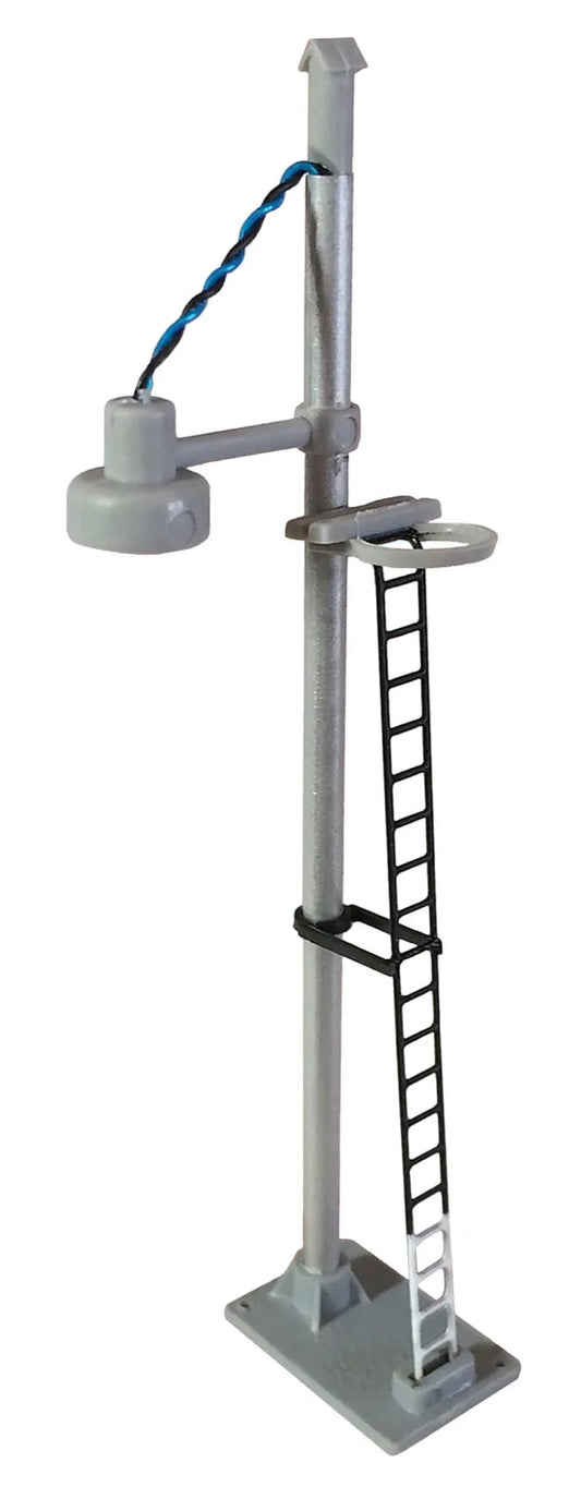 Single Bowl Head Short Yard Lamp (Black Ladder with White Base) White LED