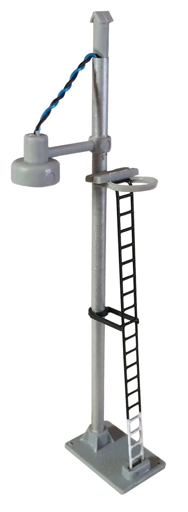 Single Bowl Head Short Yard Lamp (Black Ladder with White Base) Yellow LED