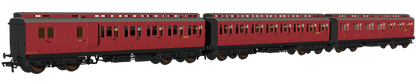 'Evolution' 48' BR Crimson Non-Corridor Carriage No.E51876E, E52305E & E51366E Triple Pack