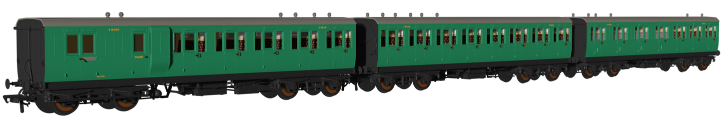 'Evolution' 48' BR Malachite Non-Corridor Carriage No.S8459, S7963 & S9004 Triple Pack
