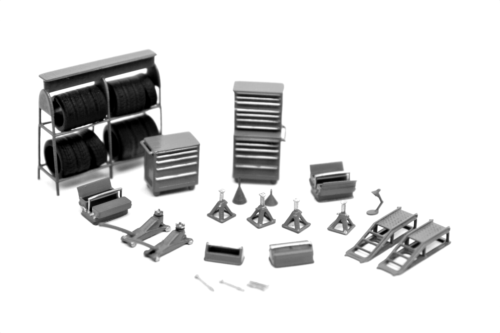 Car Garage Accessories Pack - UNPAINTED