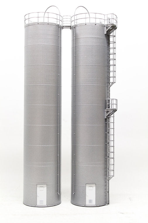 Modern Tall Grain Silos - Galv - Twin Pack