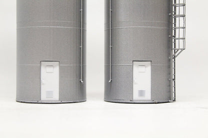 Modern Tall Grain Silos - Galv - Twin Pack