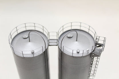 Modern Tall Grain Silos - Galv - Twin Pack