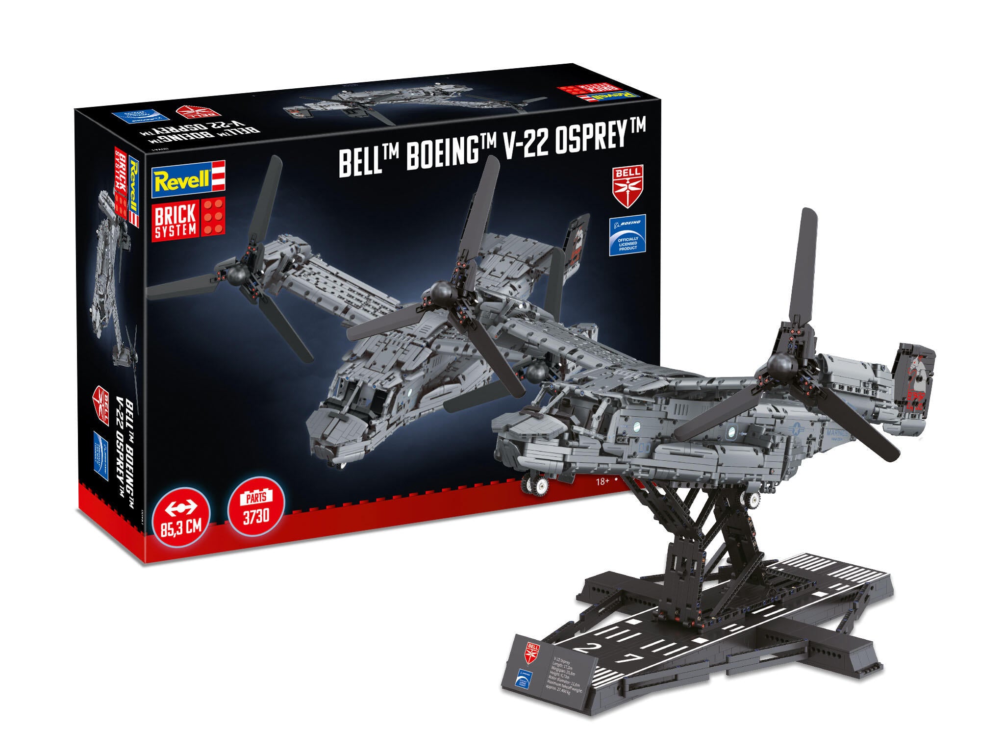 Revell 00961 Bell Boeing V-22 Osprey Brick System Model Kit – Rails