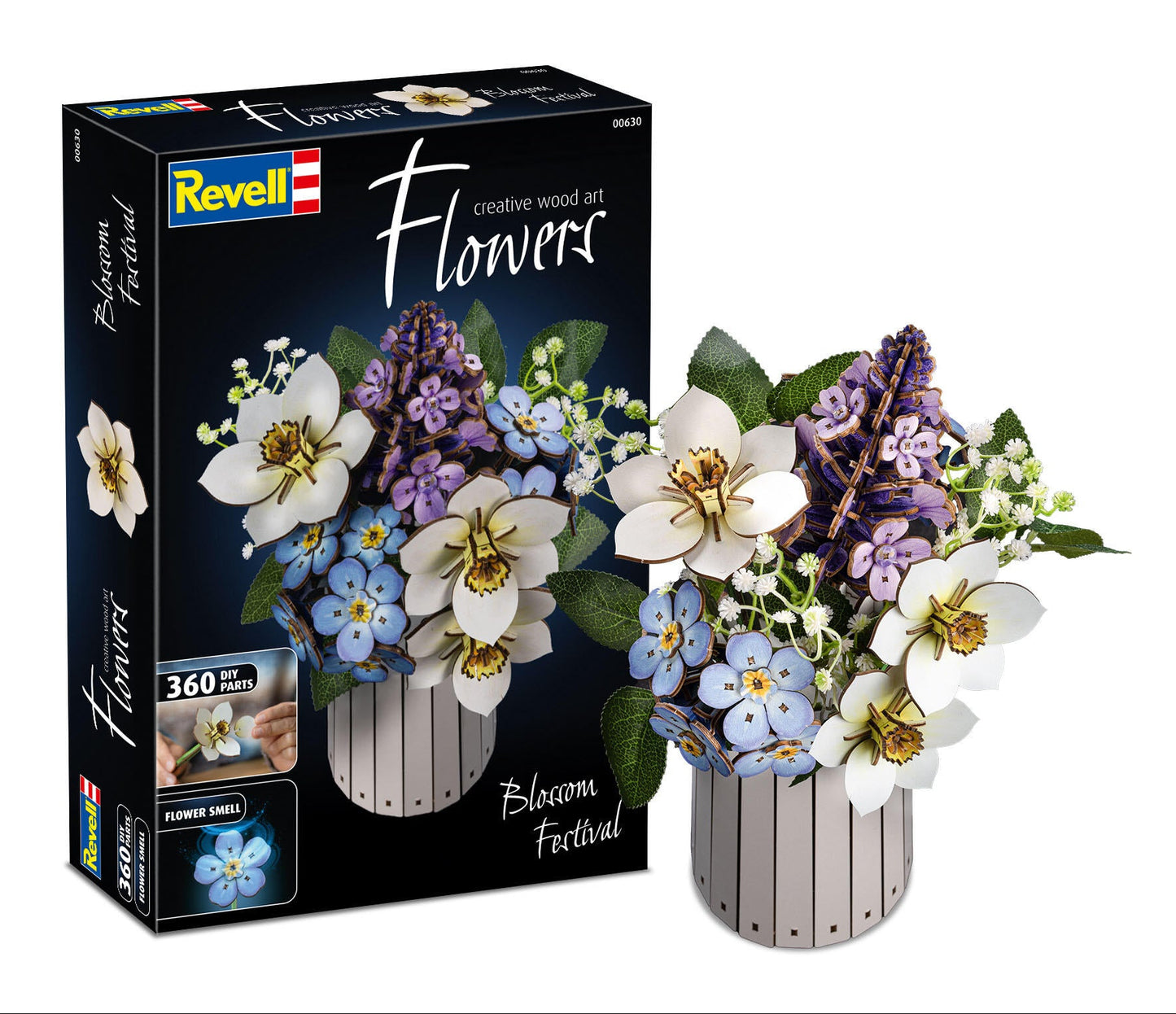 Blossom Festival Creative Wood Art Flowers Model Kit