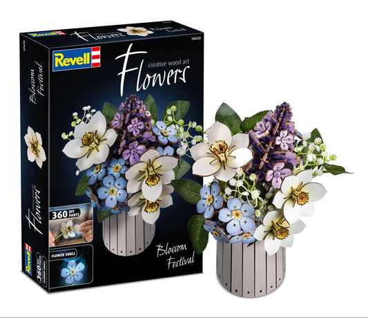 Blossom Festival Creative Wood Art Flowers Model Kit