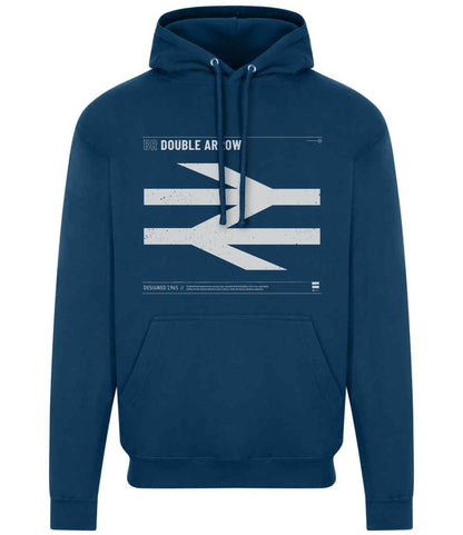 British Railways BR Double Arrow Logo Railway Hoodie (Blue)