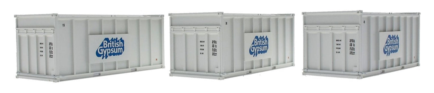 Pre-Owned ACC2255-GYPA Pack of 3 Gypsum 20' Containers - White Containers