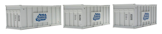 Pre-Owned ACC2255-GYPA Pack of 3 Gypsum 20' Containers - White Containers