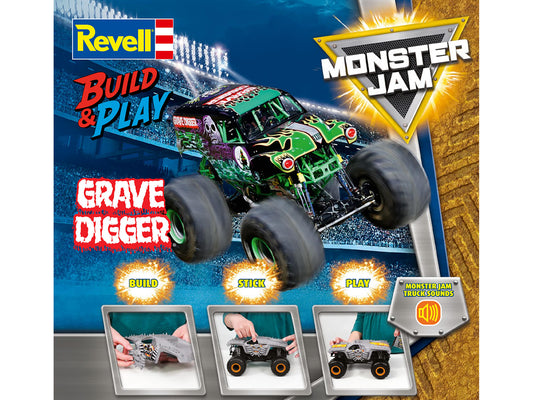 Monster Jam Grave Digger w/Sound Build & Play Model Kit