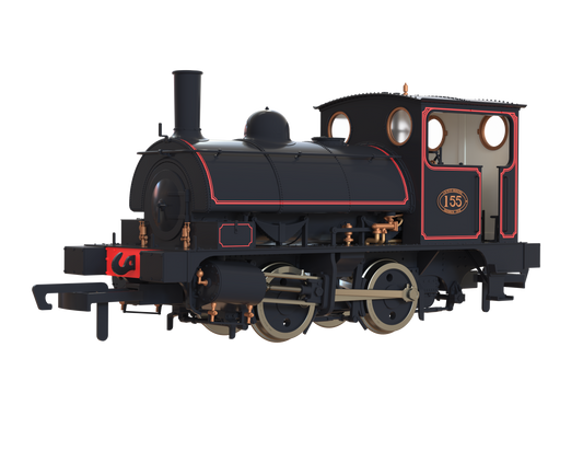 LYR 'Pug' 0-4-0ST 155 LYR Lined Black Steam Locomotive