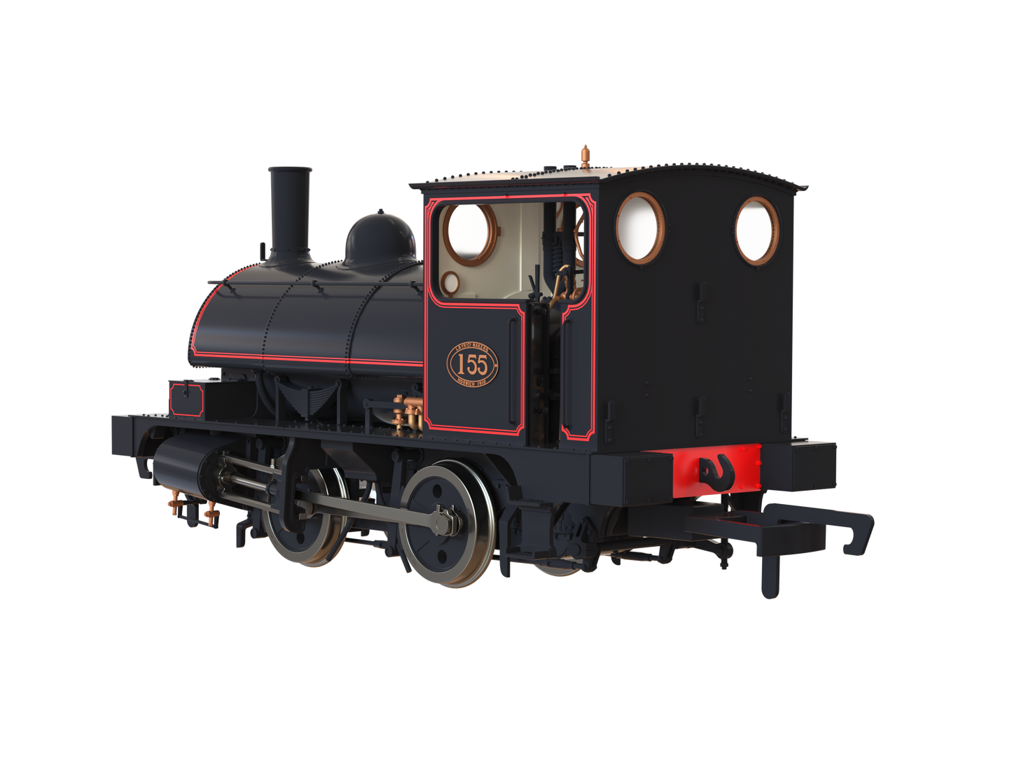 LYR 'Pug' 0-4-0ST 155 LYR Lined Black Steam Locomotive - DCC Sound