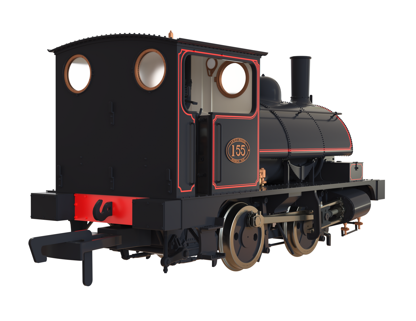LYR 'Pug' 0-4-0ST 155 LYR Lined Black Steam Locomotive - DCC Sound