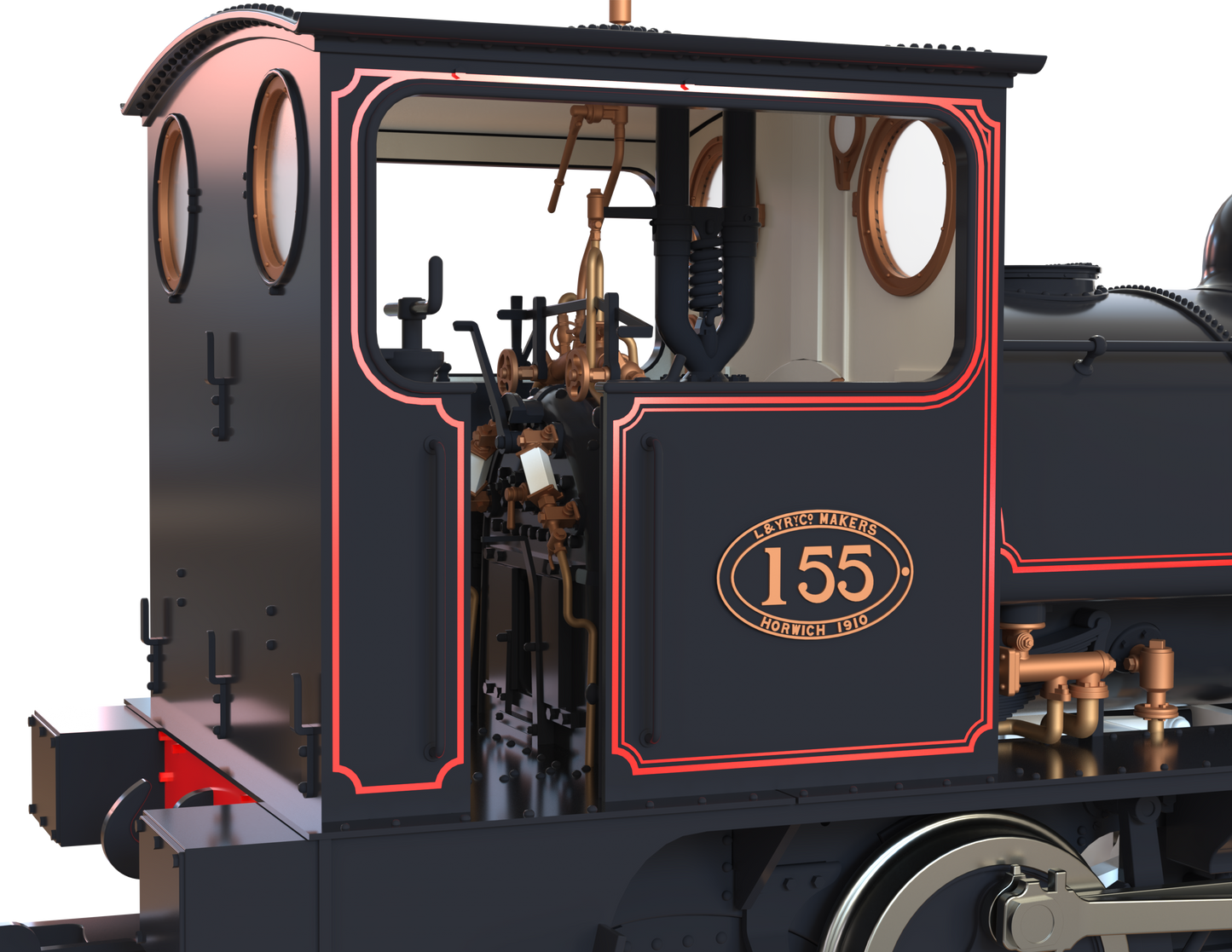 LYR 'Pug' 0-4-0ST 155 LYR Lined Black Steam Locomotive - DCC Sound