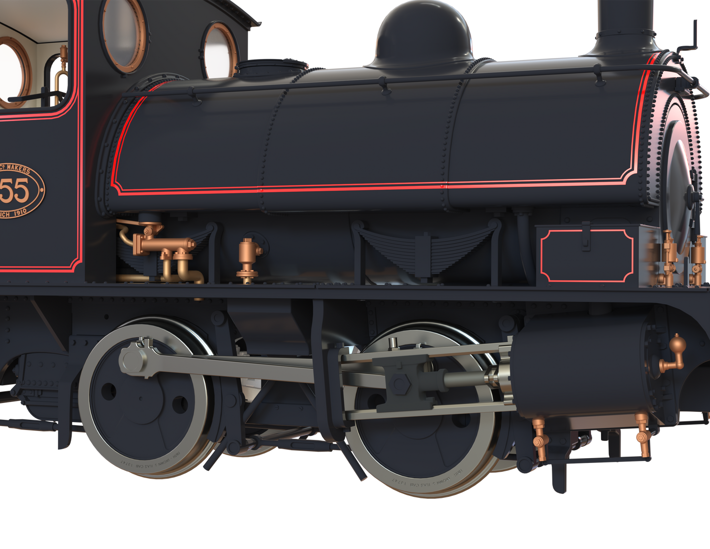 LYR 'Pug' 0-4-0ST 155 LYR Lined Black Steam Locomotive - DCC Sound