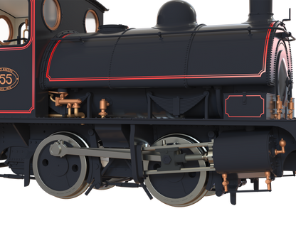 LYR 'Pug' 0-4-0ST 155 LYR Lined Black Steam Locomotive - DCC Sound