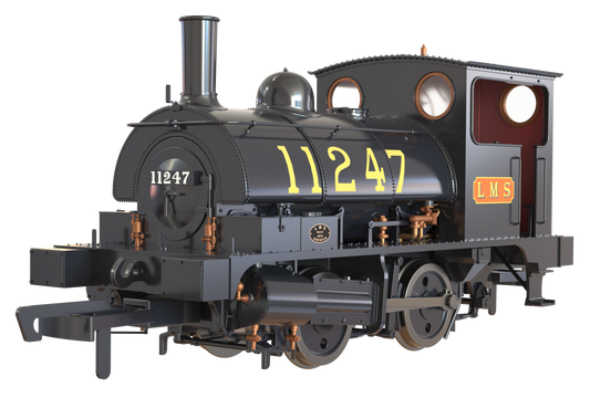 LYR 'Pug' 0-4-0ST 11247 LMS Lined Black Steam Locomotive