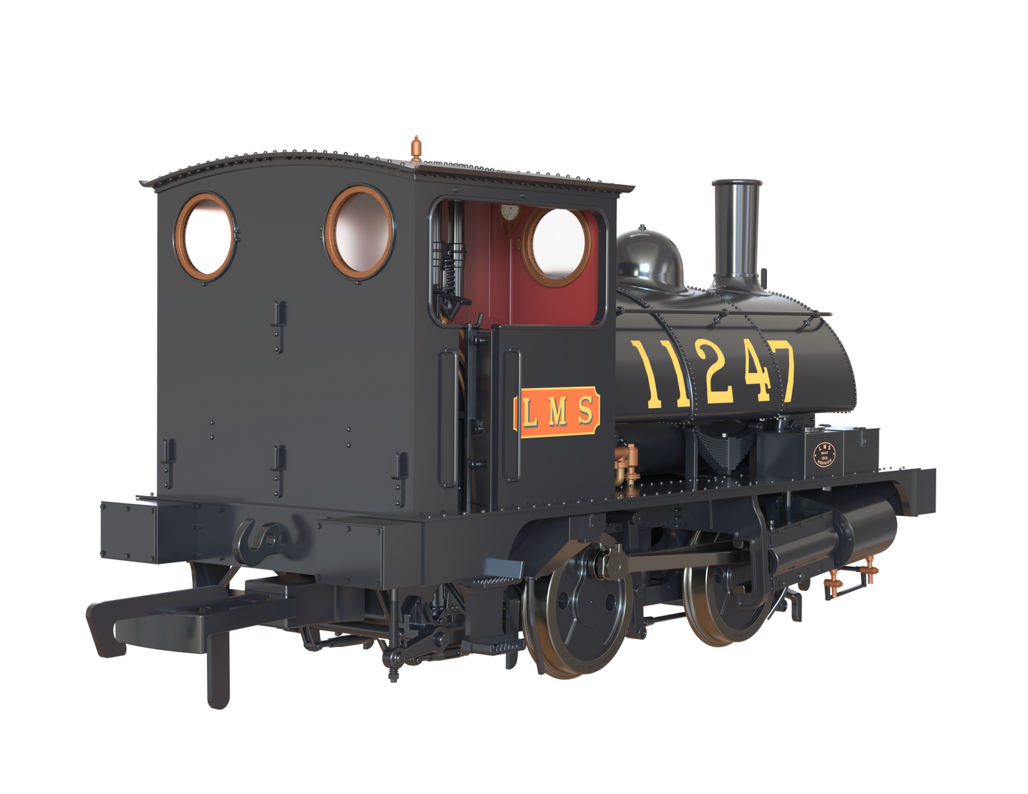 LYR 'Pug' 0-4-0ST 11247 LMS Lined Black Steam Locomotive - DCC Sound