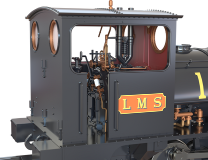 LYR 'Pug' 0-4-0ST 11247 LMS Lined Black Steam Locomotive - DCC Sound