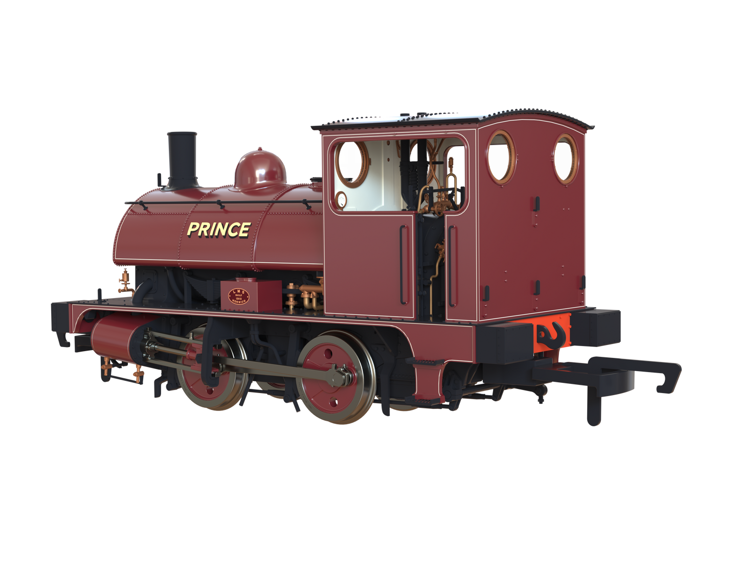 LYR 'Pug' 0-4-0ST "Prince" United Glass Bottle Manufacturer Lined Red Steam Locomotive - DCC Sound