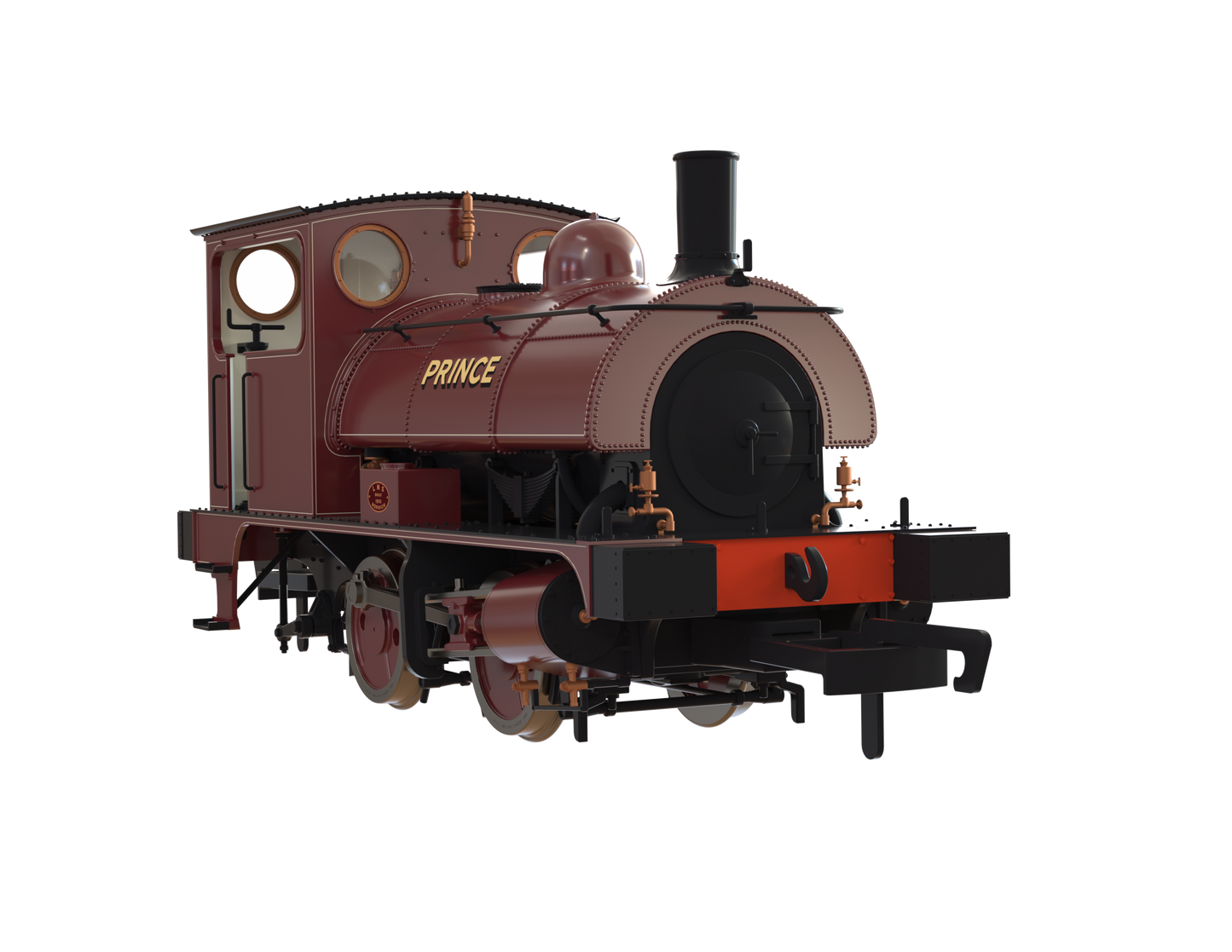 LYR 'Pug' 0-4-0ST "Prince" United Glass Bottle Manufacturer Lined Red Steam Locomotive - DCC Sound