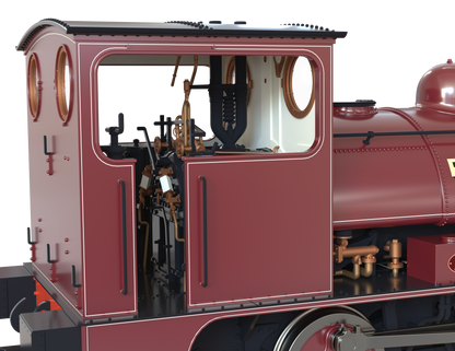 LYR 'Pug' 0-4-0ST "Prince" United Glass Bottle Manufacturer Lined Red Steam Locomotive - DCC Sound
