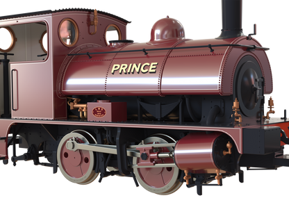 LYR 'Pug' 0-4-0ST "Prince" United Glass Bottle Manufacturer Lined Red Steam Locomotive - DCC Sound