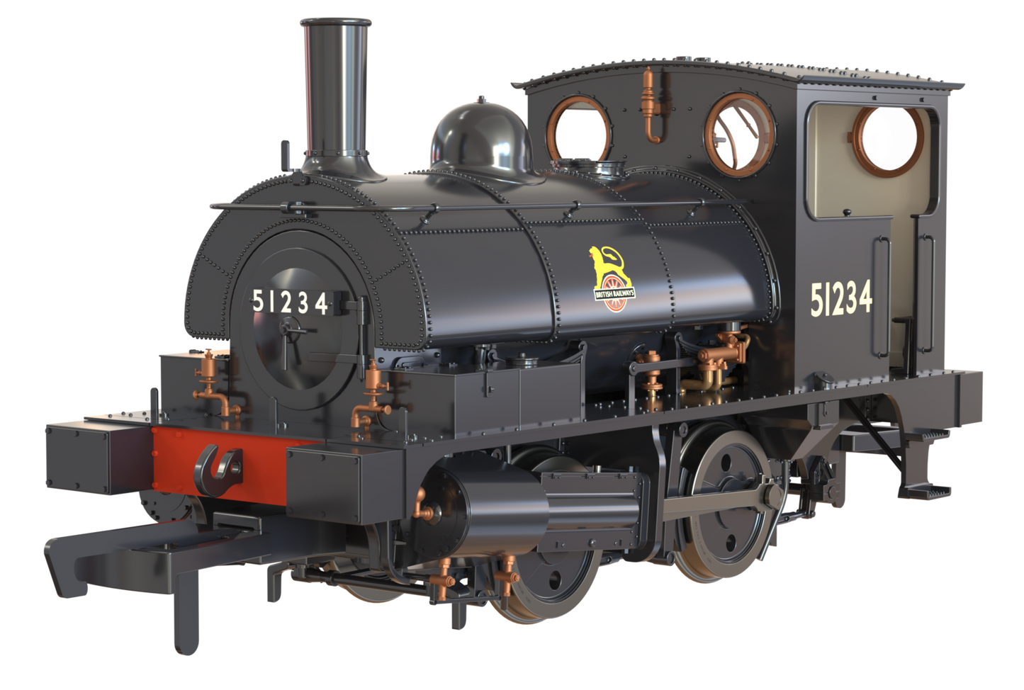 LYR 'Pug' 0-4-0ST 51234 BR Black Early Emblems Steam Locomotive - DCC Sound