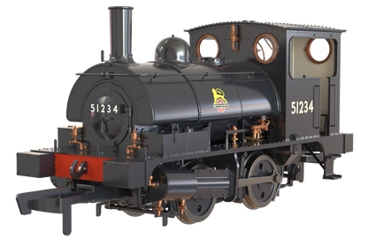 LYR 'Pug' 0-4-0ST 51234 BR Black Early Emblems Steam Locomotive - DCC Sound