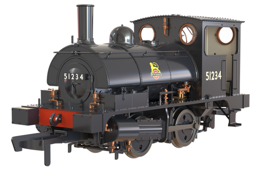 LYR 'Pug' 0-4-0ST 51234 BR Black Early Emblems Steam Locomotive
