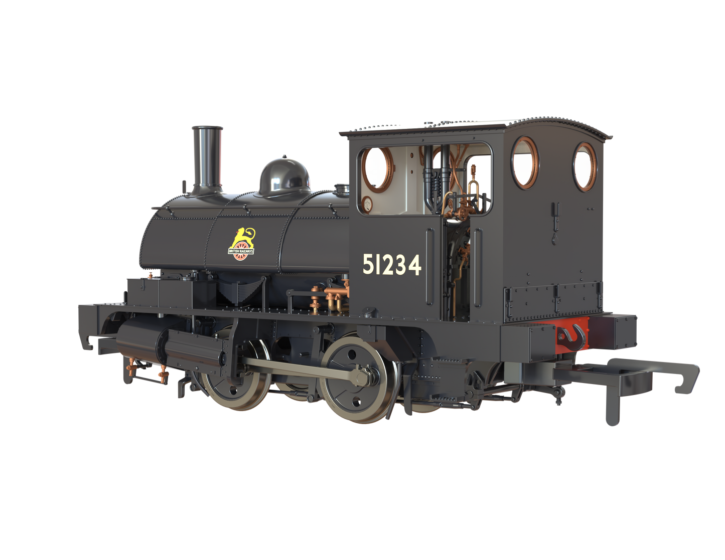 LYR 'Pug' 0-4-0ST 51234 BR Black Early Emblems Steam Locomotive - DCC Sound