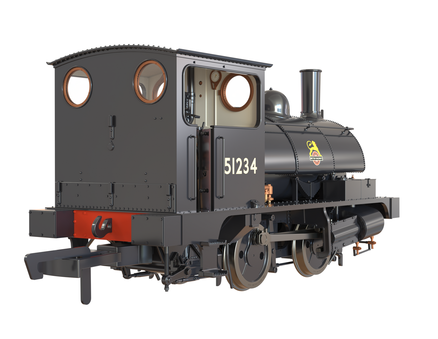 LYR 'Pug' 0-4-0ST 51234 BR Black Early Emblems Steam Locomotive - DCC Sound