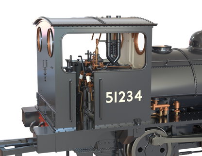 LYR 'Pug' 0-4-0ST 51234 BR Black Early Emblems Steam Locomotive - DCC Sound