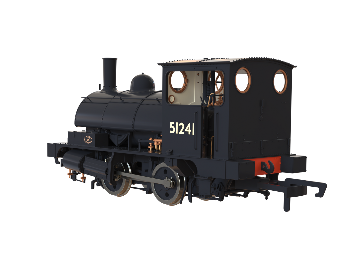 LYR 'Pug' 0-4-0ST 51241 BR Black No Emblems Steam Locomotive - DCC Sound