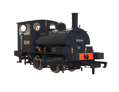 LYR 'Pug' 0-4-0ST 51241 BR Black No Emblems Steam Locomotive - DCC Sound