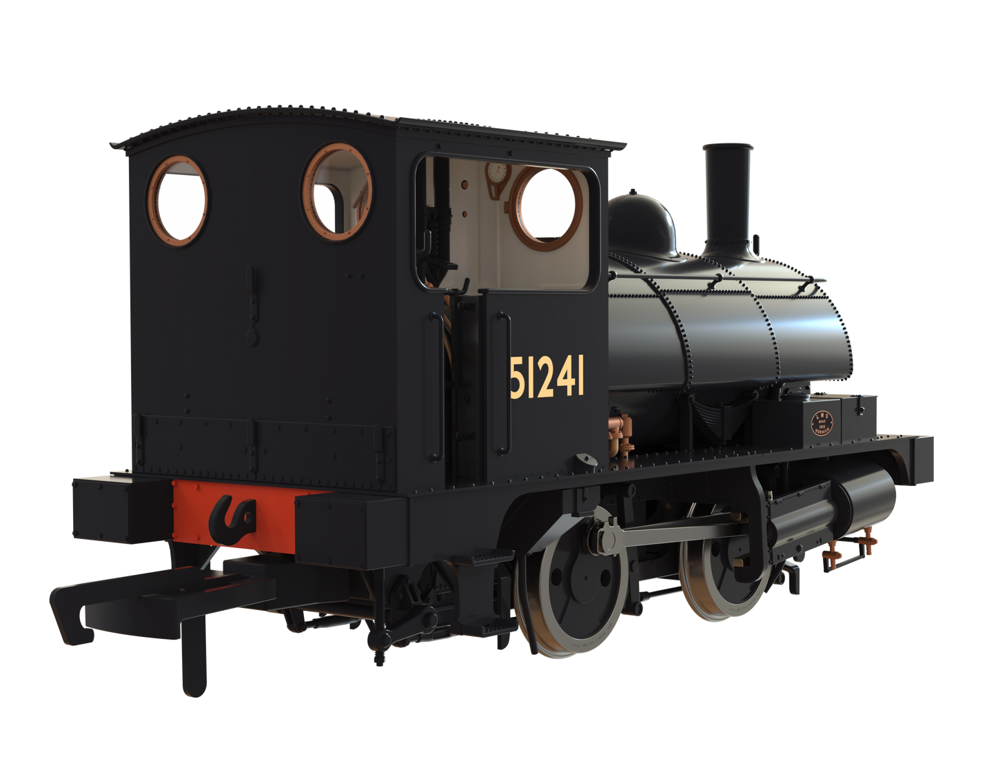 LYR 'Pug' 0-4-0ST 51241 BR Black No Emblems Steam Locomotive - DCC Sound